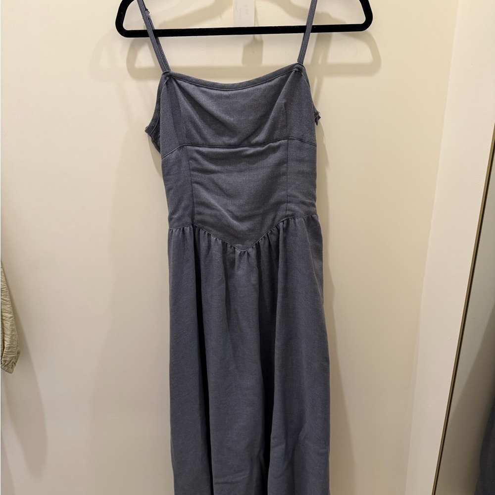 Mod Ref Blue/Gray Drop Waist Dress with Spaghetti Straps